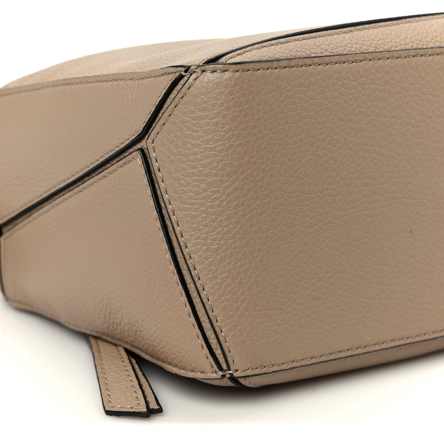 Grained Calfskin Small Puzzle Bag Sand