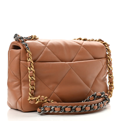 Chanel Lambskin Quilted Medium Chanel 19 Flap Brown 3 of 11