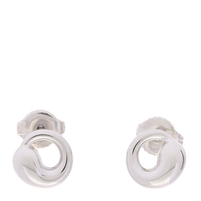 Tiffany Sterling Silver 9mm Elsa Peretti Eternal Circle Earrings 1 of 5