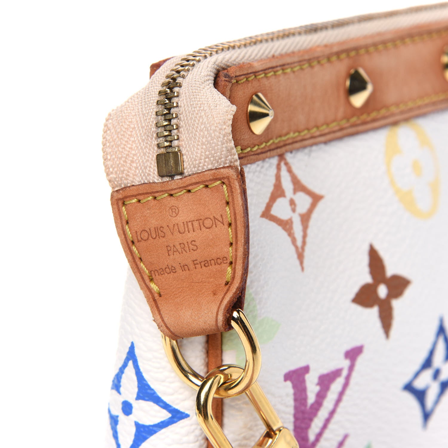 Louis Vuitton Monogram Multicolor Pochette Accessories White 6 of 7