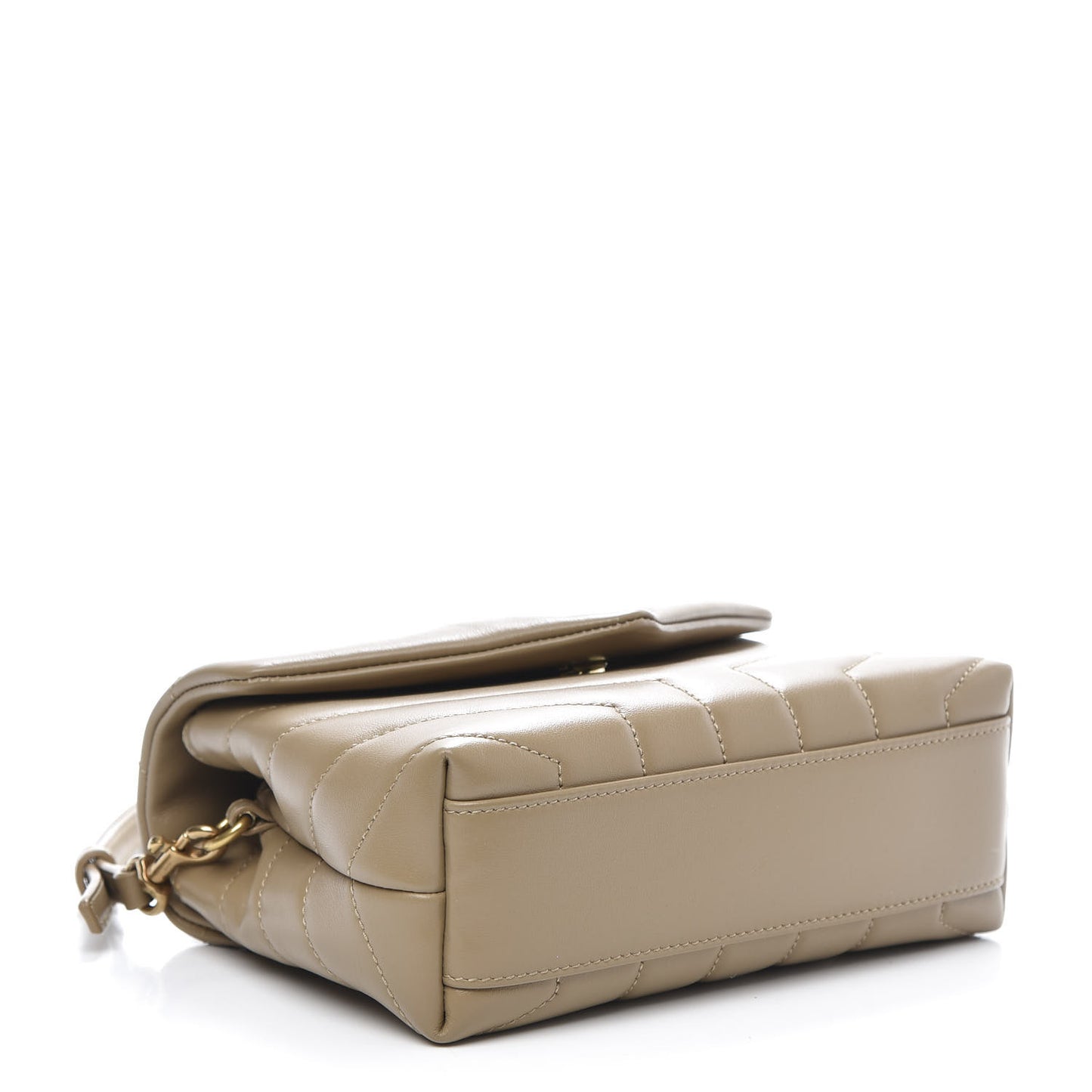 Calfskin Y Quilted Monogram Toy Loulou Crossbody Bag Latte