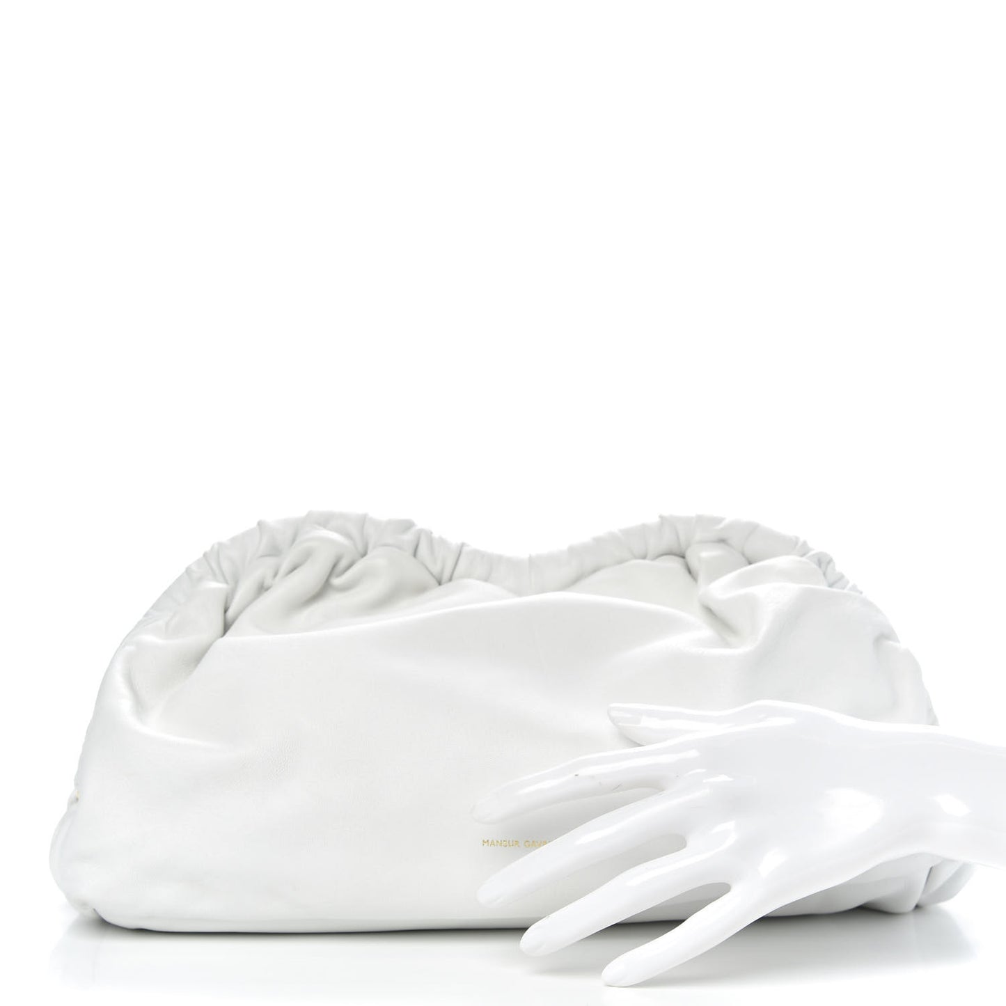 Lambskin Cloud Clutch White
