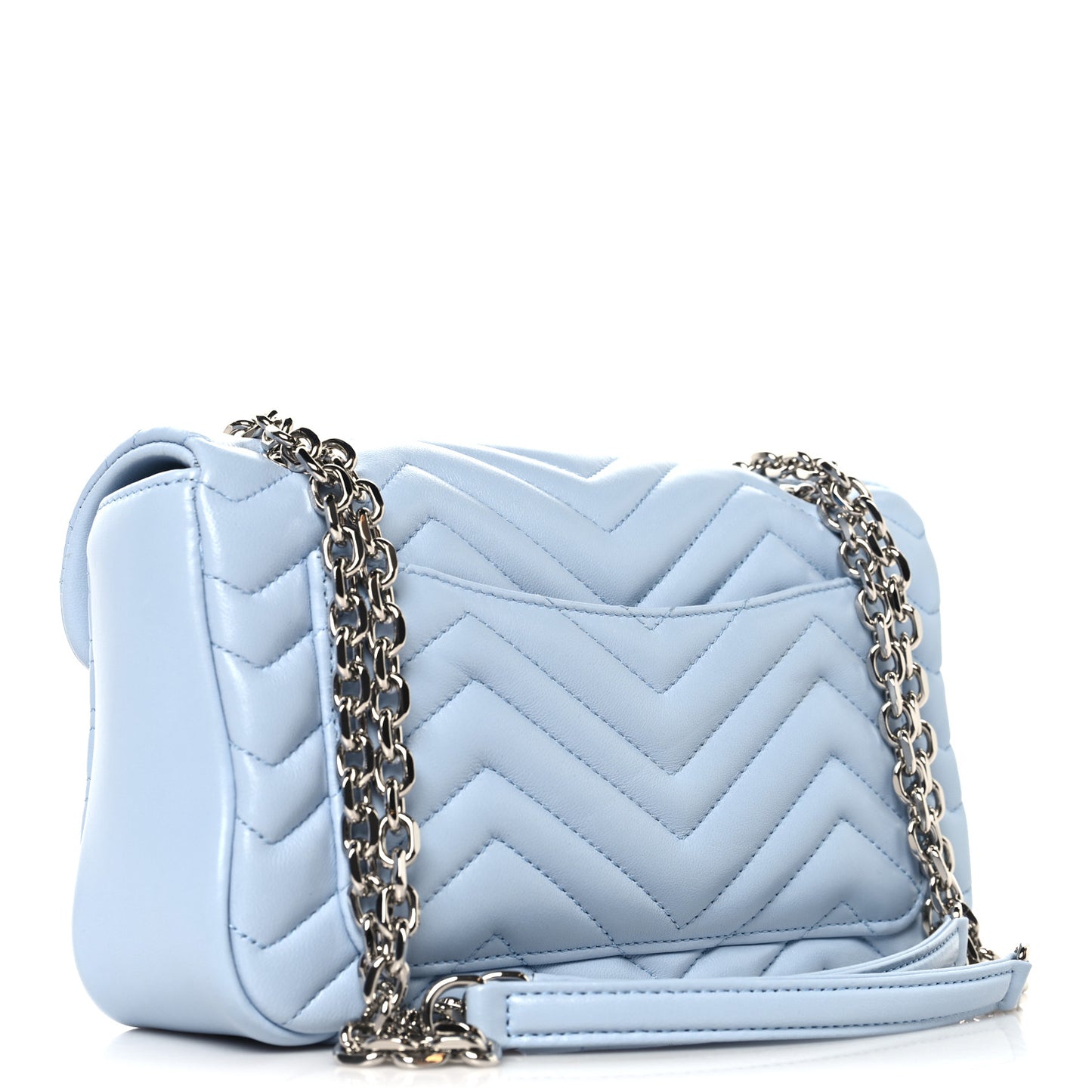 Lambskin Matelasse Medium GG Marmont Shoulder Bag Porcelain Light Blue