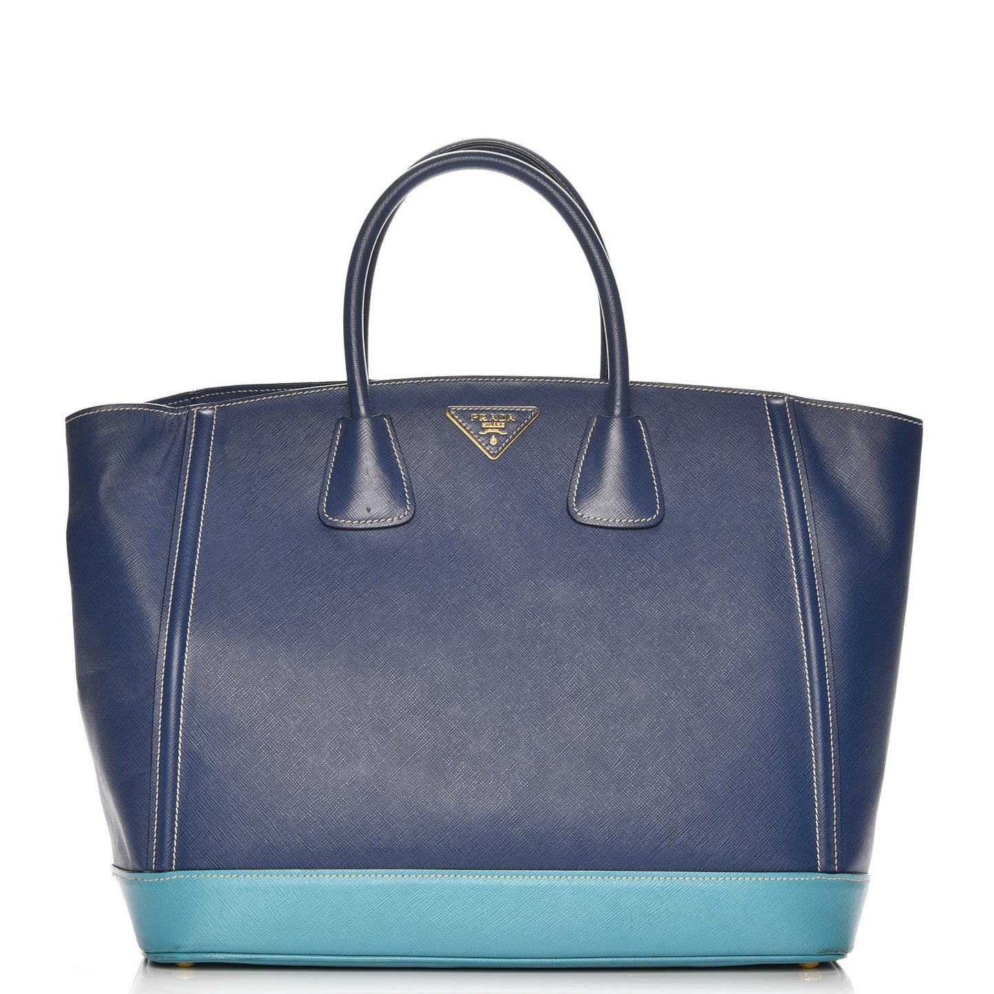 Saffiano Bi-Color Tote Bleuette Turchese