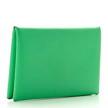 Hermes Epsom Calvi Card Case Vert Comics Vert Fizz 3 of 7