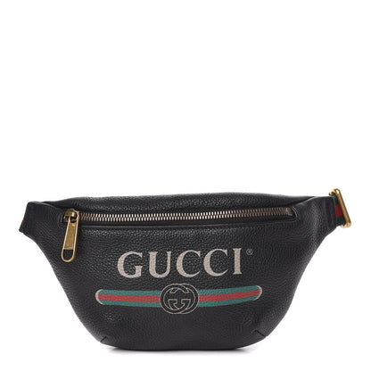 Gucci Grained Calfskin Small Logo Belt Bag Black 1 of 11
