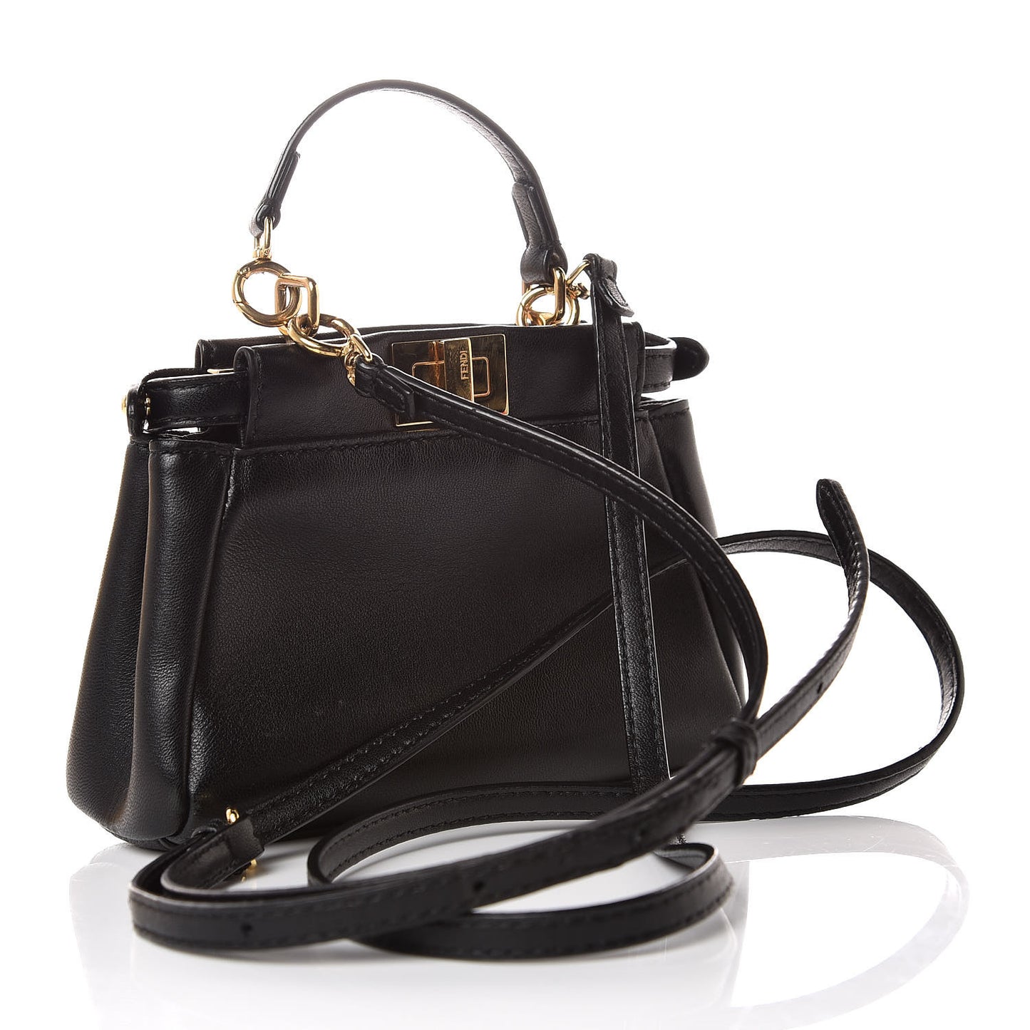 Nappa Micro Peekaboo Iconic Satchel Black