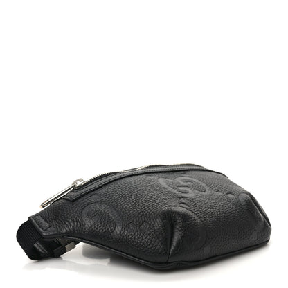 Gucci Piuma Calfskin Jumbo GG Embossed Small Belt Bag Black 4 of 8