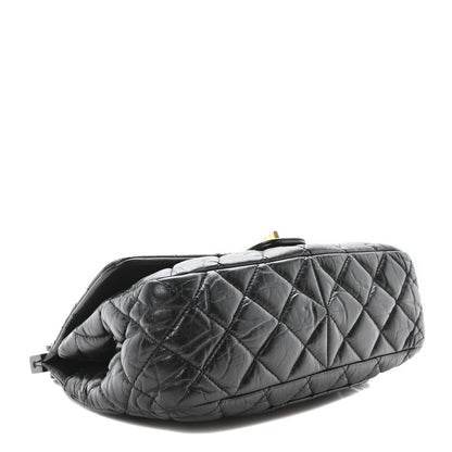 Chanel Aged Calfskin Quilted 2.55 Reissue 225 Hanger Flap Black 4 of 10