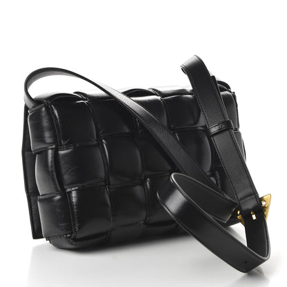 Bottega Veneta Paper Calfskin Maxi Intreccio Padded Cassette Crossbody Bag Black 3 of 9