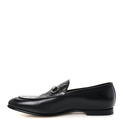 Gucci Guccissima Real Betis Glamour Calfskin Mens Jordy Horsebit Loafers 9 Black 1 of 10
