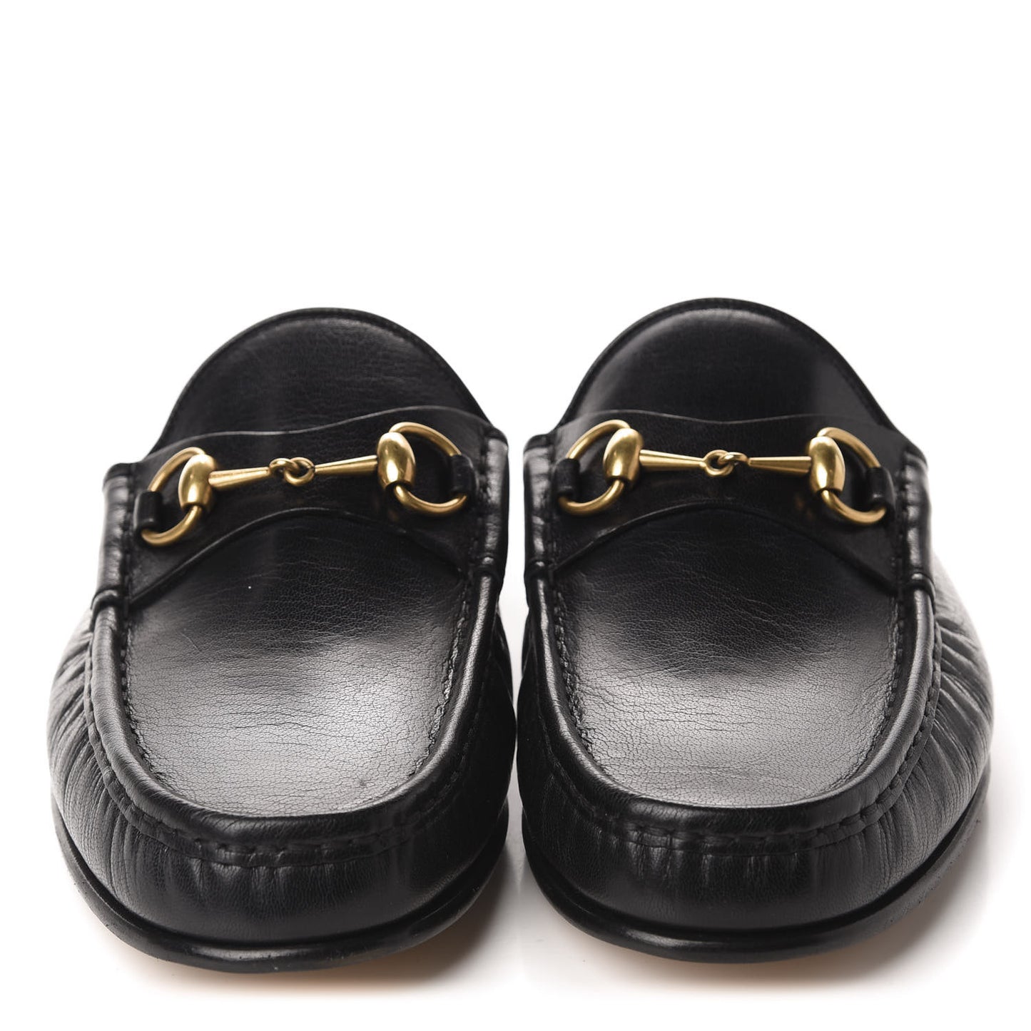 Goatskin Mens Horsebit Slippers 10 Black