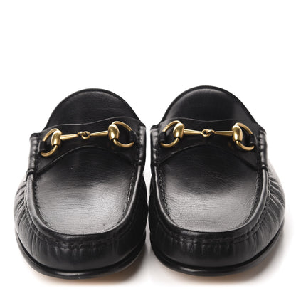 Gucci Goatskin Mens Horsebit Slippers 10 Black 2 of 10