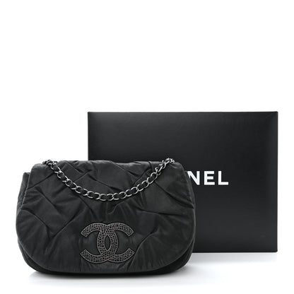 Chanel Iridescent Calfskin Glint Flap Black 11 of 11