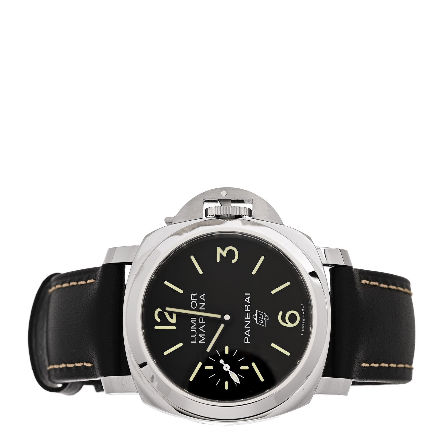 Panerai Stainless Steel Calfskin 44mm Luminor Marina Manual Winding Watch Black PAM00776 2 of 5