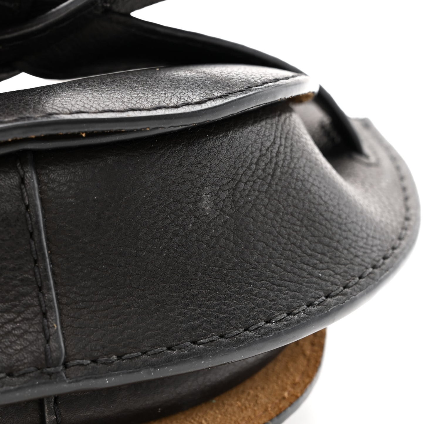 Grained Calfskin Mini Gate Western Crossbody Bag Black