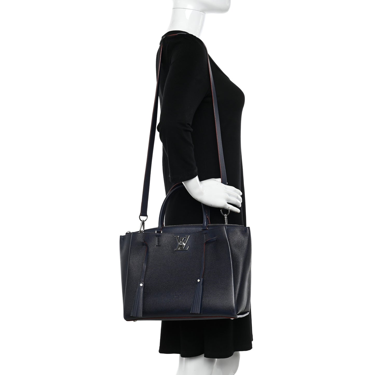 Calfskin Lockmeto Marine Rouge