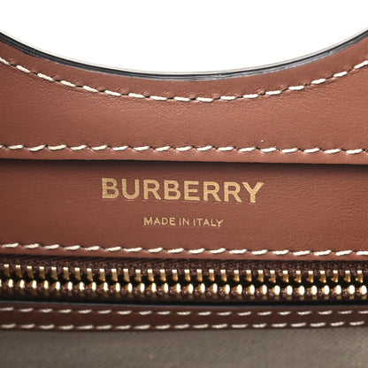 Burberry Canvas Smooth Calfskin Two Tone Mini Pocket Bag Natural Malt Brown 6 of 11