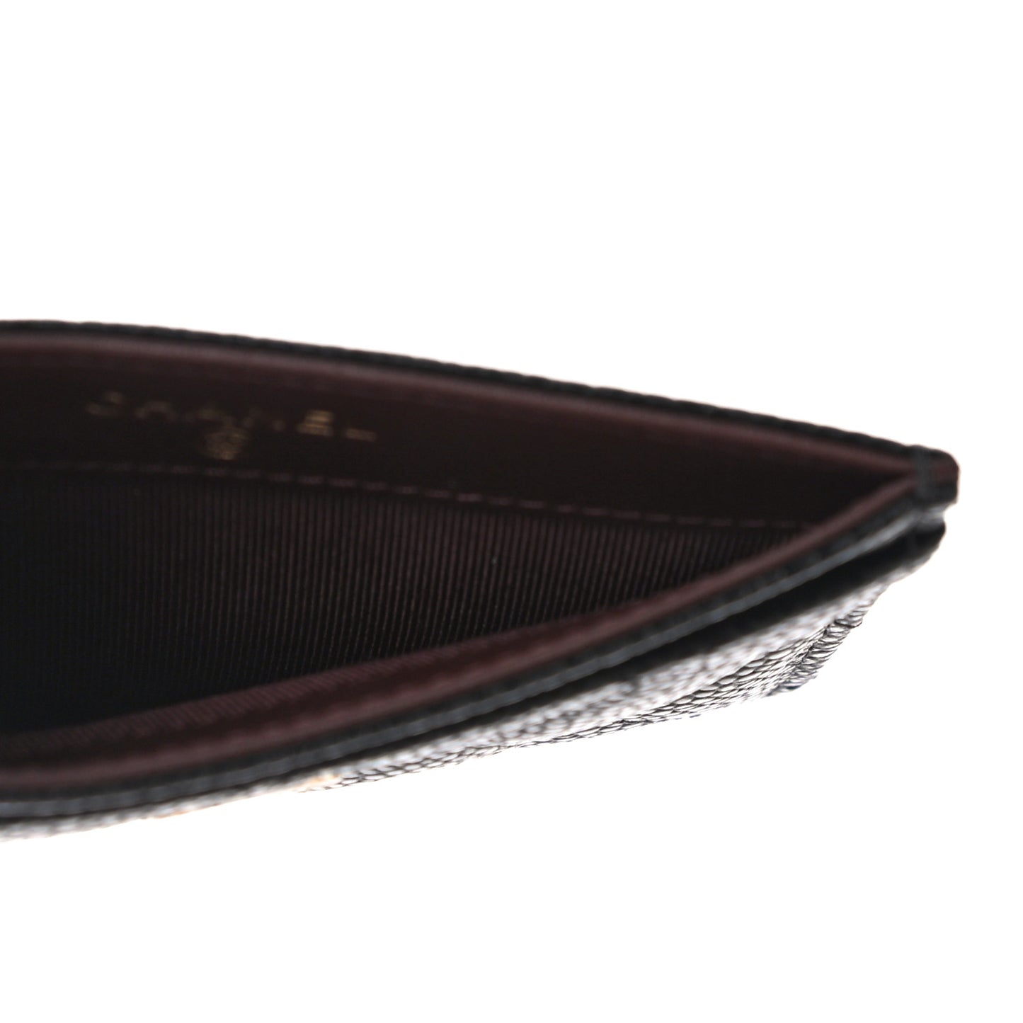 Caviar Quilted Card Holder Black