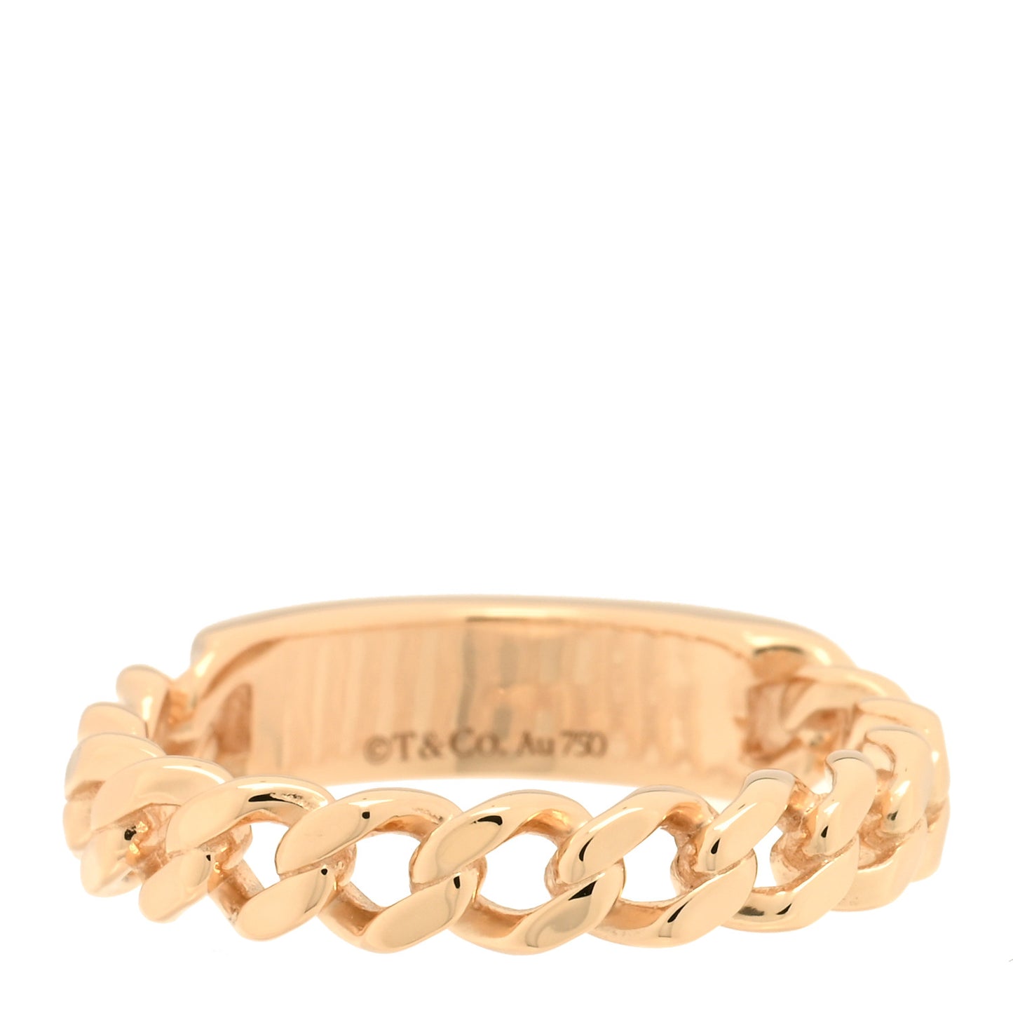 18K Rose Gold Diamond Micro Link Ring 47 4
