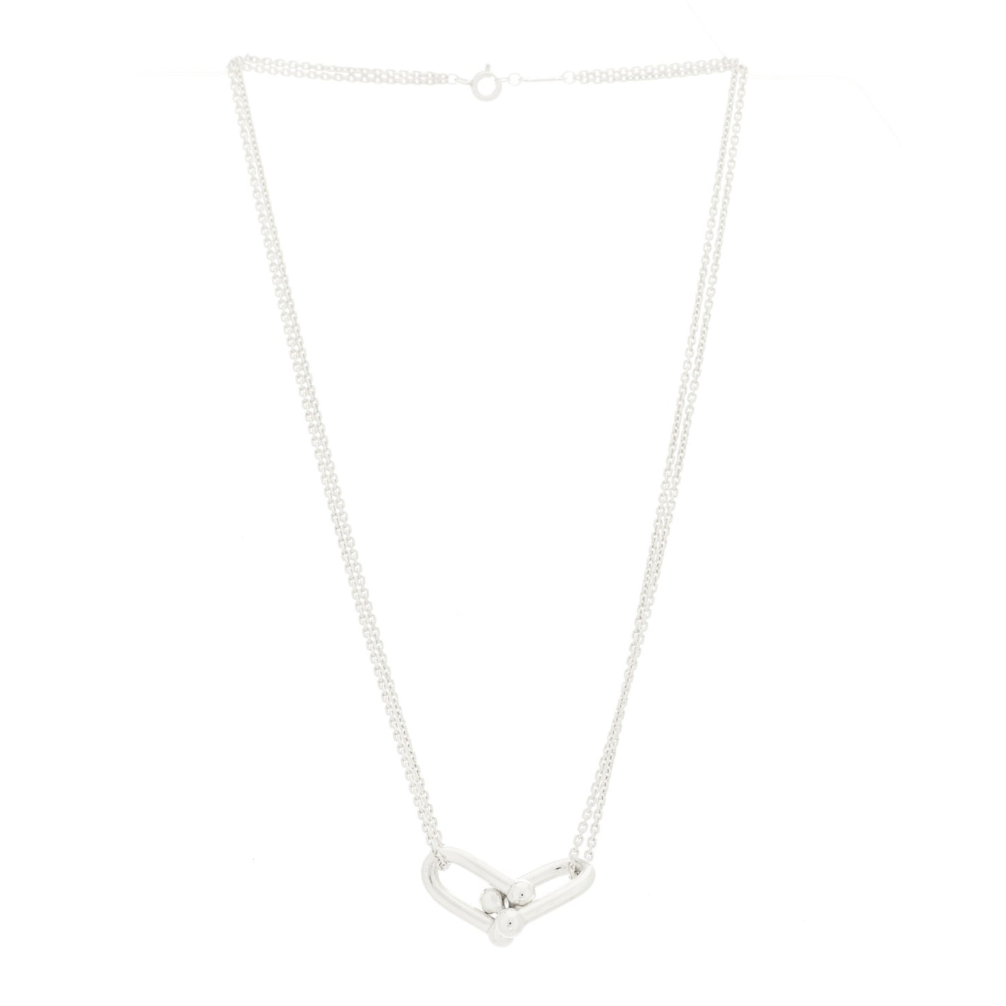 Sterling Silver Double HardWear Link Pendant Necklace