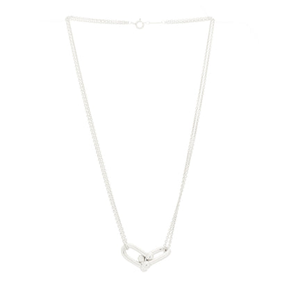 Tiffany Sterling Silver Double HardWear Link Pendant Necklace 3 of 5