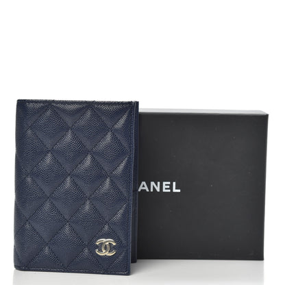 Chanel Caviar Quilted Passport Holder Navy Blue 8 of 8