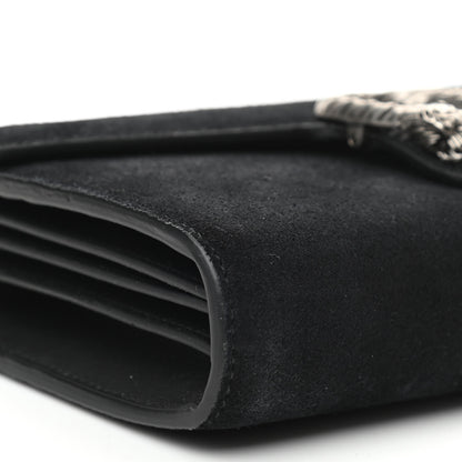 Gucci Suede Mini Dionysus Chain Wallet Black 9 of 10