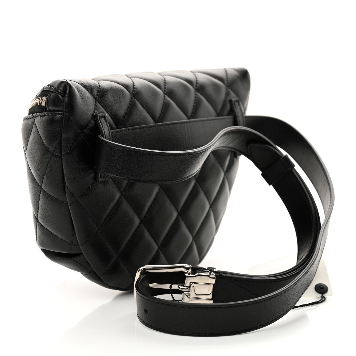 Chanel Calfskin Quilted Uniform Waist Belt Bag Black 3 of 11