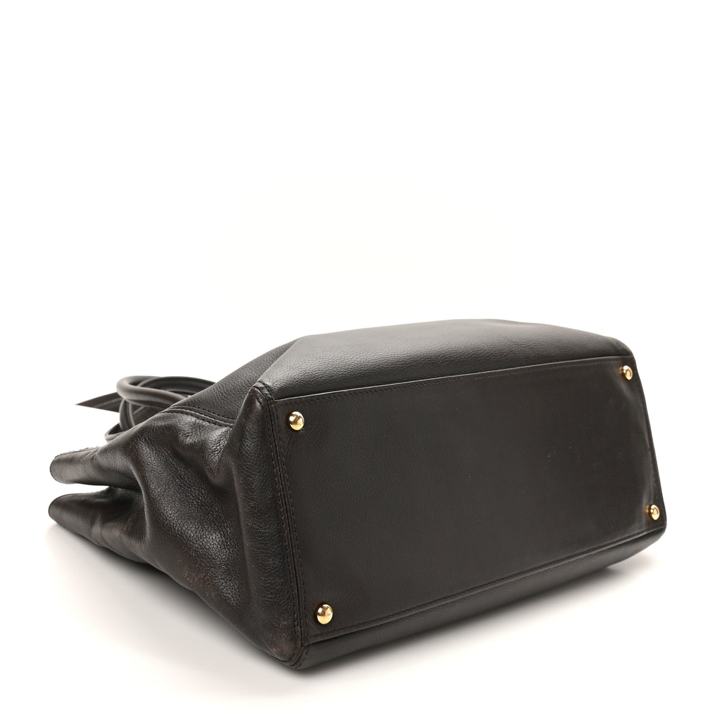 Calfskin Cerf Executive Shopper Tote Brown