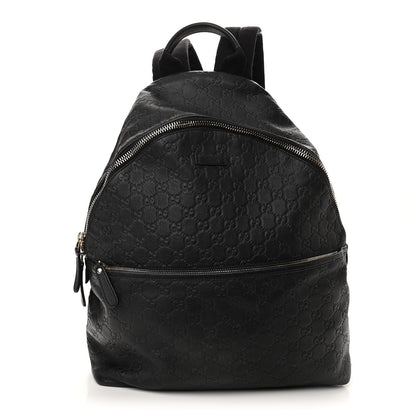 Gucci Guccissima Medium Classic Backpack Black 1 of 10