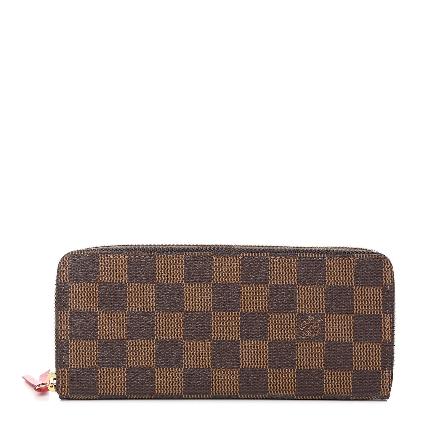 Damier Ebene Clemence Wallet Cherry