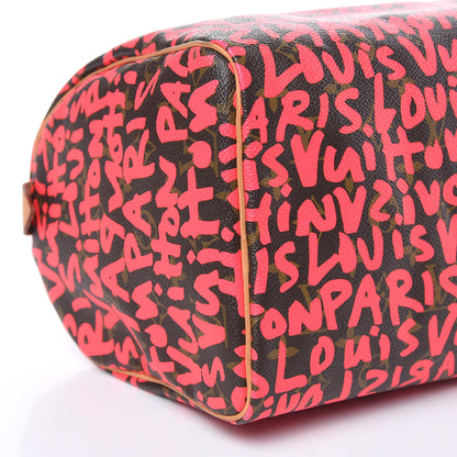 Louis Vuitton Monogram Graffiti Speedy 30 Fuchsia 8 of 15
