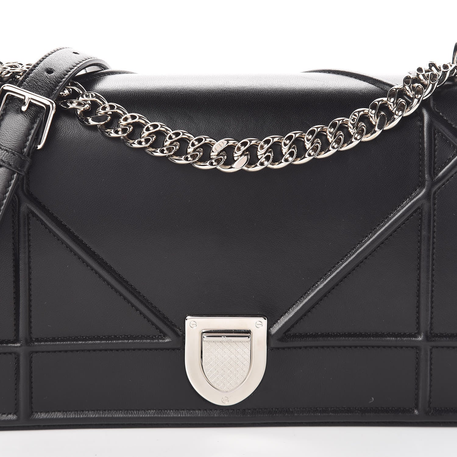 Christian Dior Lambskin Medium Diorama Flap Bag Black 7 of 10
