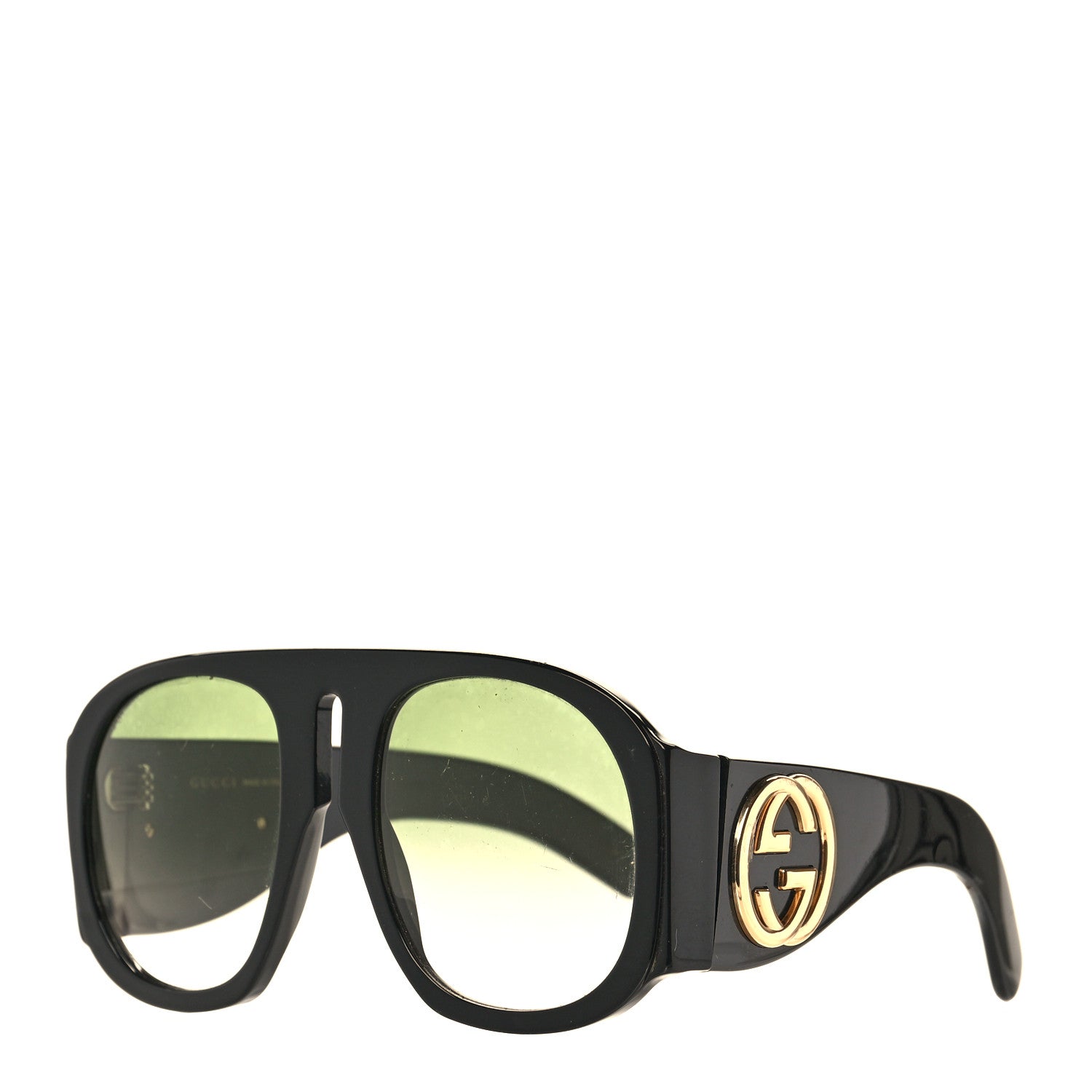 Gucci Oversized Aviator Sunglasses GG0152S Black 1 of 10