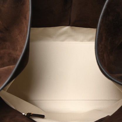 The Row Suede Calfskin Soft Margaux 17 Mocha 5 of 9