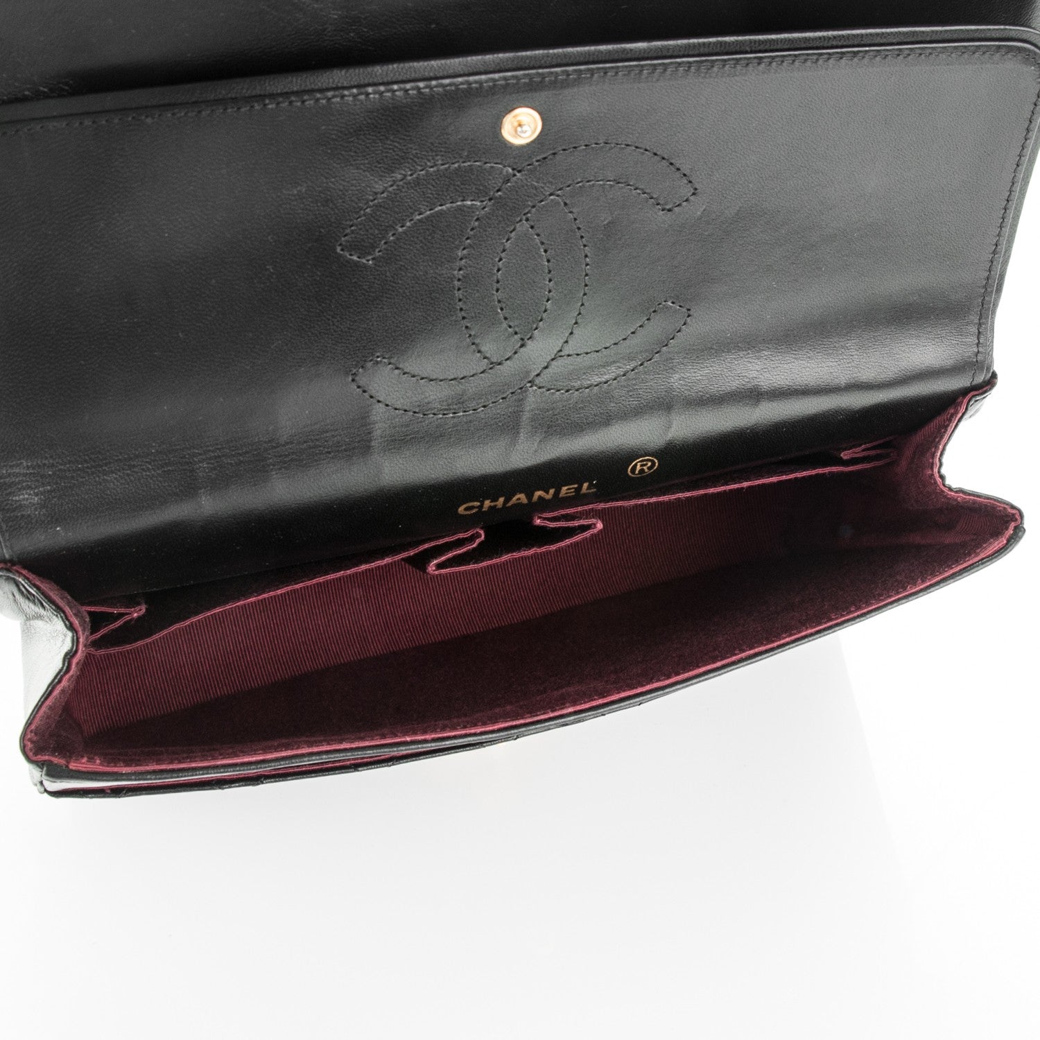 Chanel Lambskin Quilted Medium Double Flap Black 5 of 8