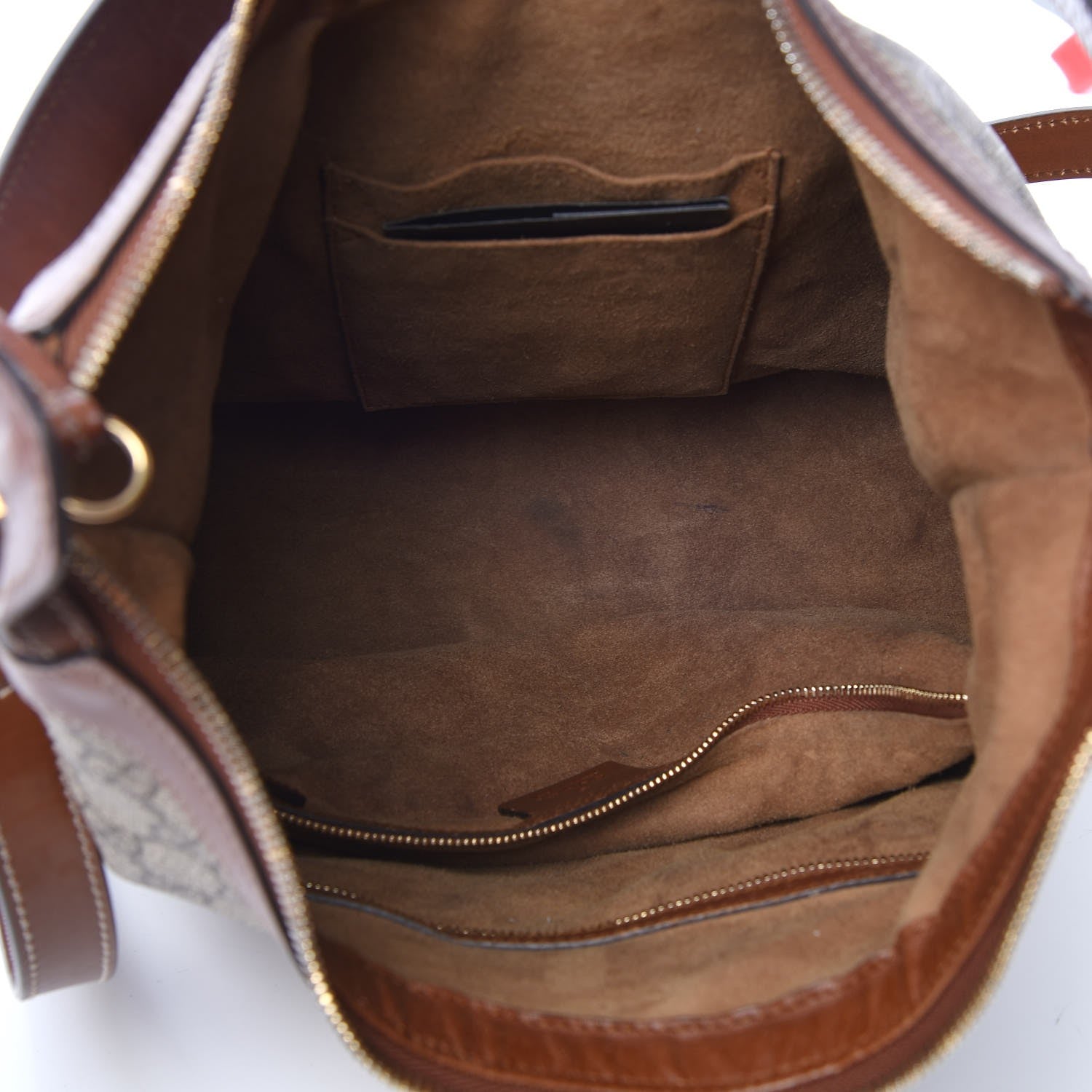 Gucci GG Supreme Monogram Linea A Hobo Brown 5 of 12