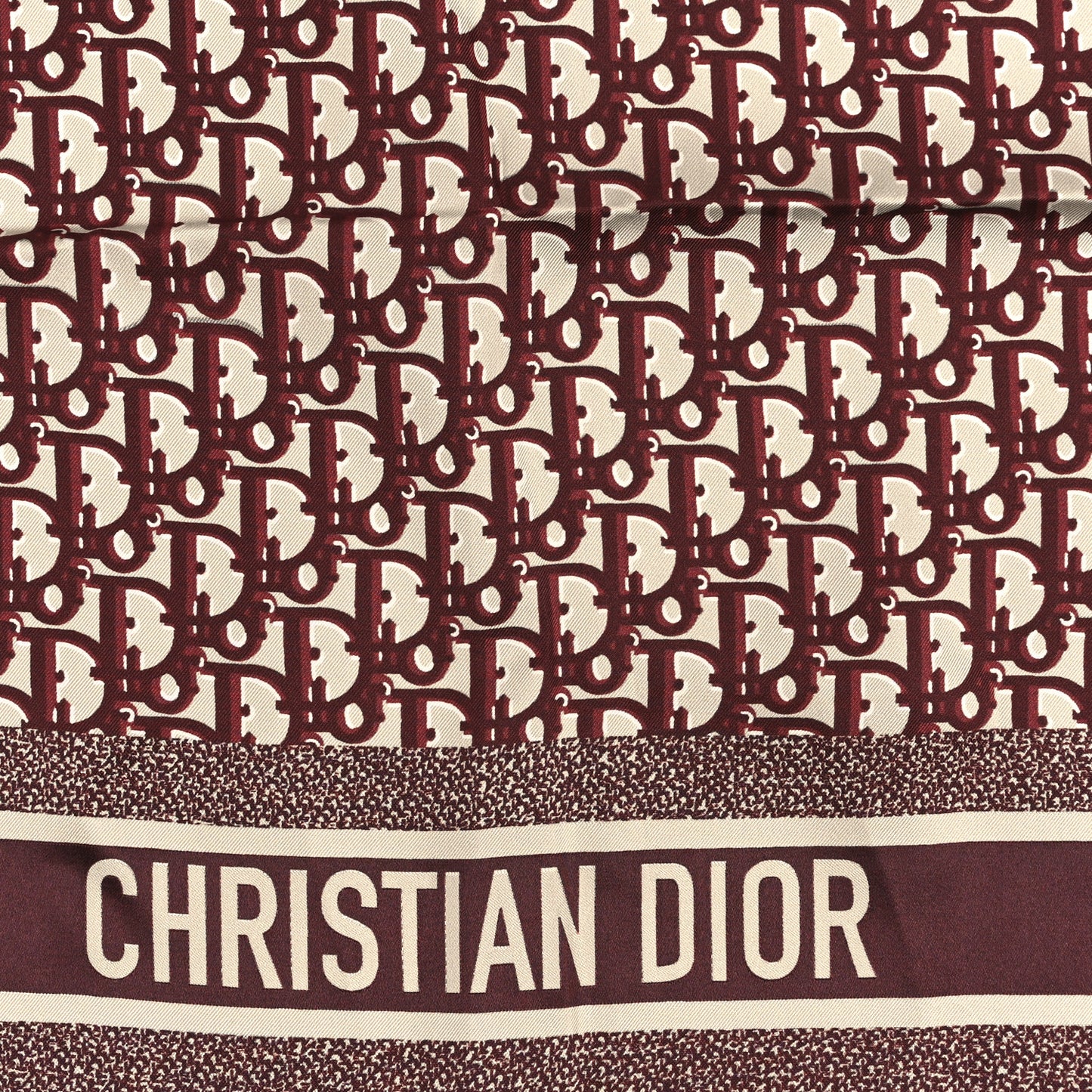 Silk Oblique Reversible Scarf 90 Blue Burgundy