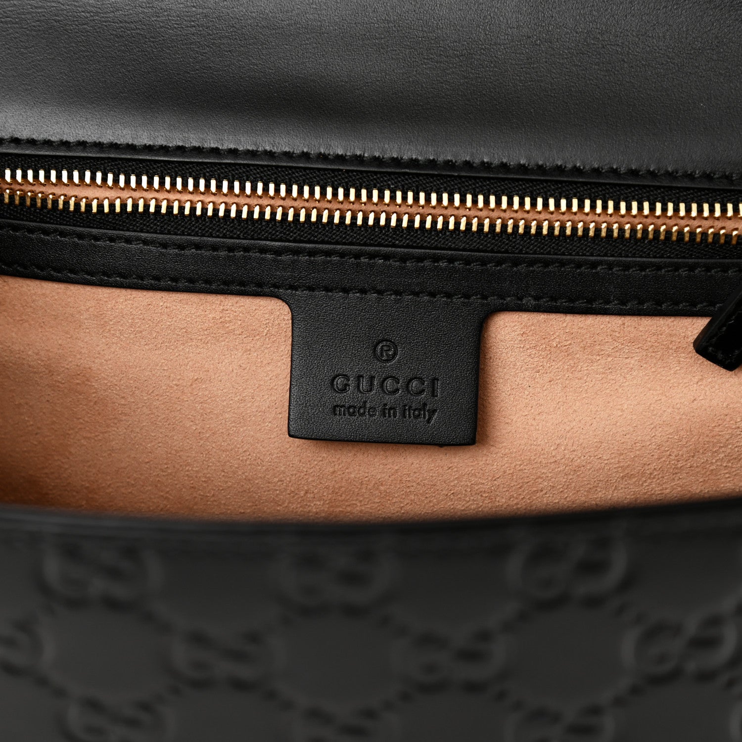 Gucci Guccissima Medium Padlock Shoulder Bag Black 6 of 11