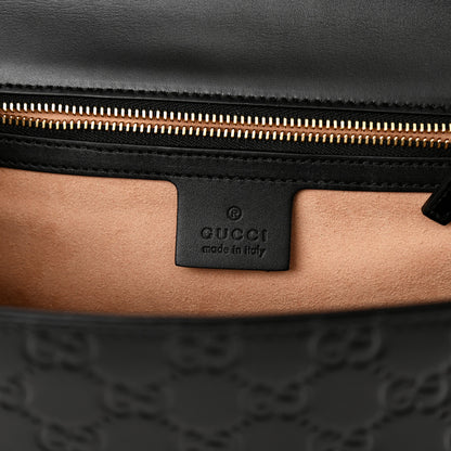 Gucci Guccissima Medium Padlock Shoulder Bag Black 6 of 11