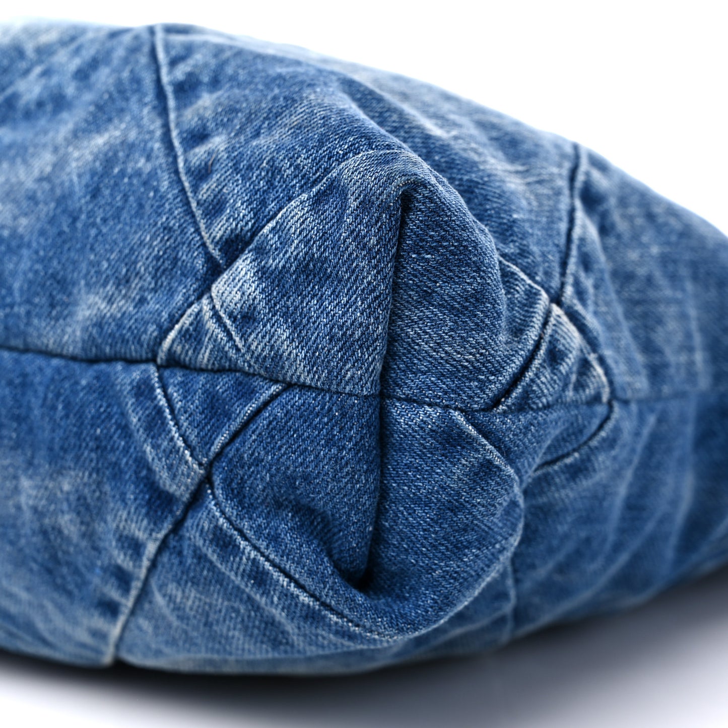 Denim Quilted Chanel 22 Blue
