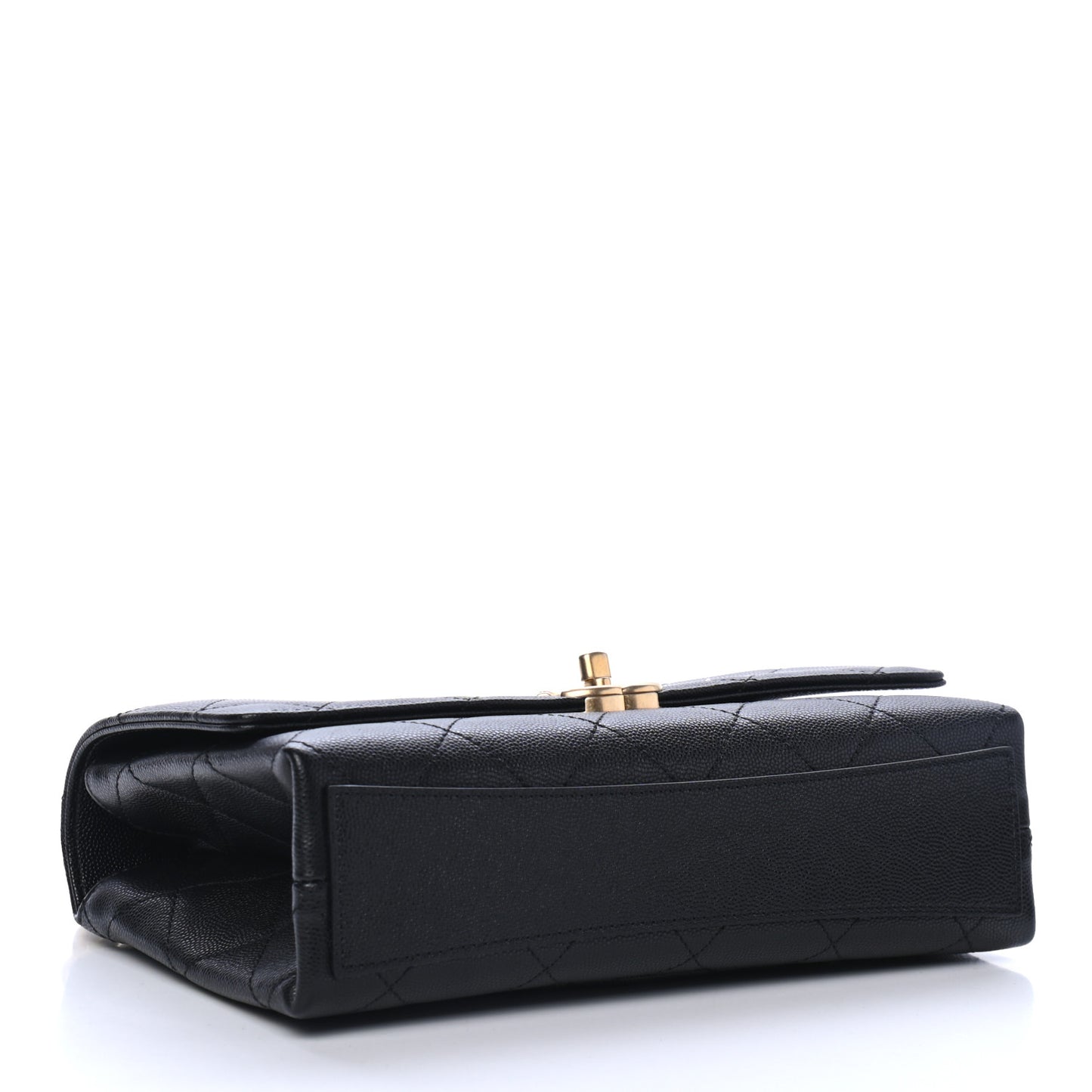 Caviar Quilted Mini Bracelet On Chain Flap Black