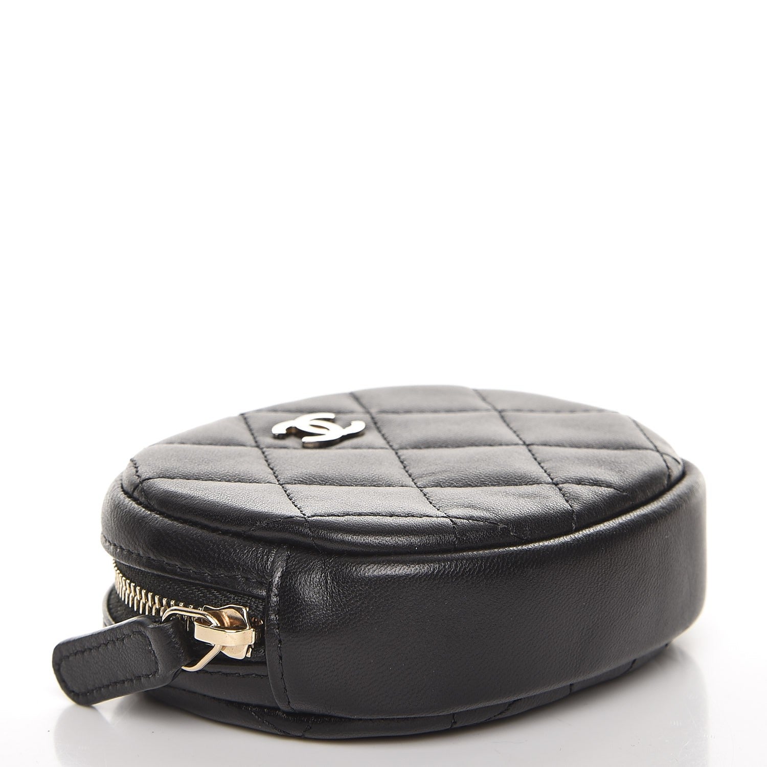 Chanel Lambskin Quilted Zip Around Classic Coin Purse Black 4 of 8