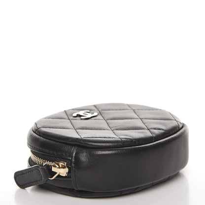Chanel Lambskin Quilted Zip Around Classic Coin Purse Black 4 of 8