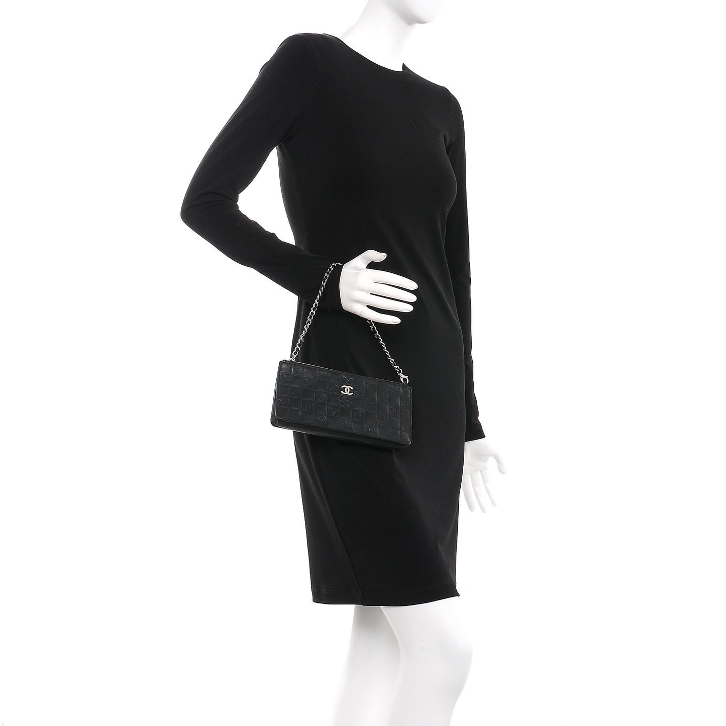 Lambskin Precious Symbols Pochette Black