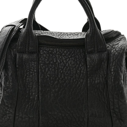 Alexander Wang Pebbled Lambskin Rocco Matte Black Iridescent Hardware 7 of 10