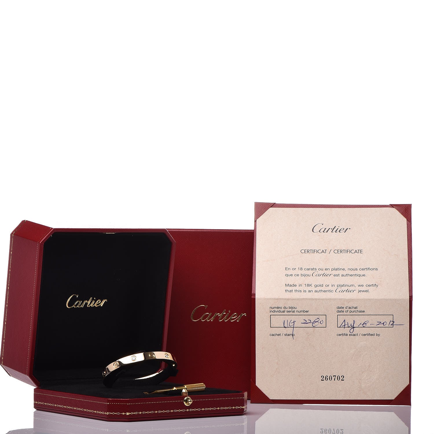 Cartier 18K Yellow Gold 4 Diamond LOVE Bracelet 16 5 of 5