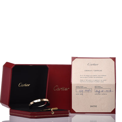 Cartier 18K Yellow Gold 4 Diamond LOVE Bracelet 16 5 of 5