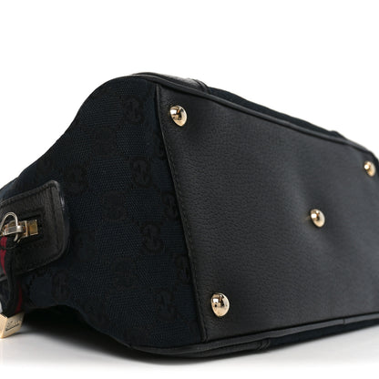 Gucci Monogram Small Princy Satchel Black 9 of 10